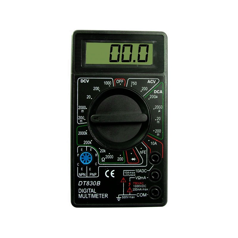 Multimetru afisaj LCD digital, aparat masura 19 scale, 2 testere, negru - imagine 4